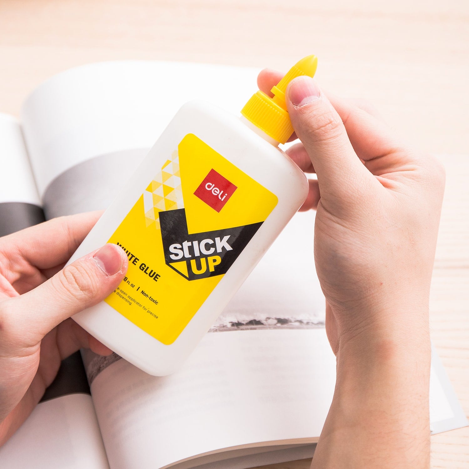 Deli White Glue 230ml - Al Masam Stationery LLC