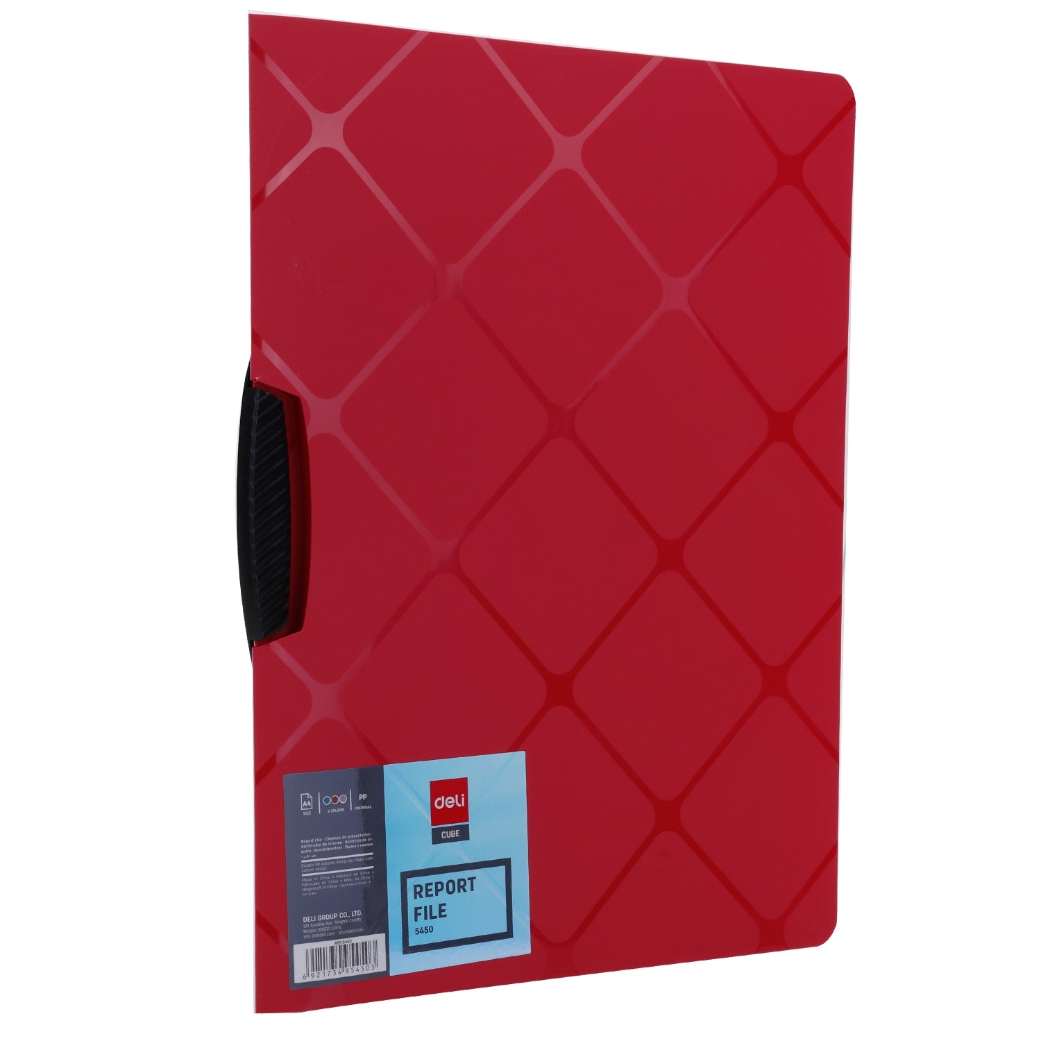 Deli Cube Report File Swing Clip A4 3C - Al Masam Stationery LLC