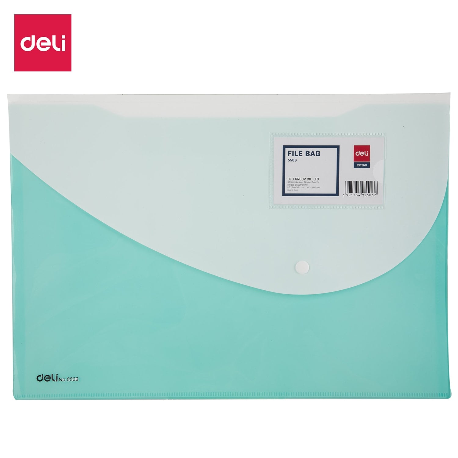 Deli 2P File Bag Snap FC 5C - Al Masam Stationery LLC