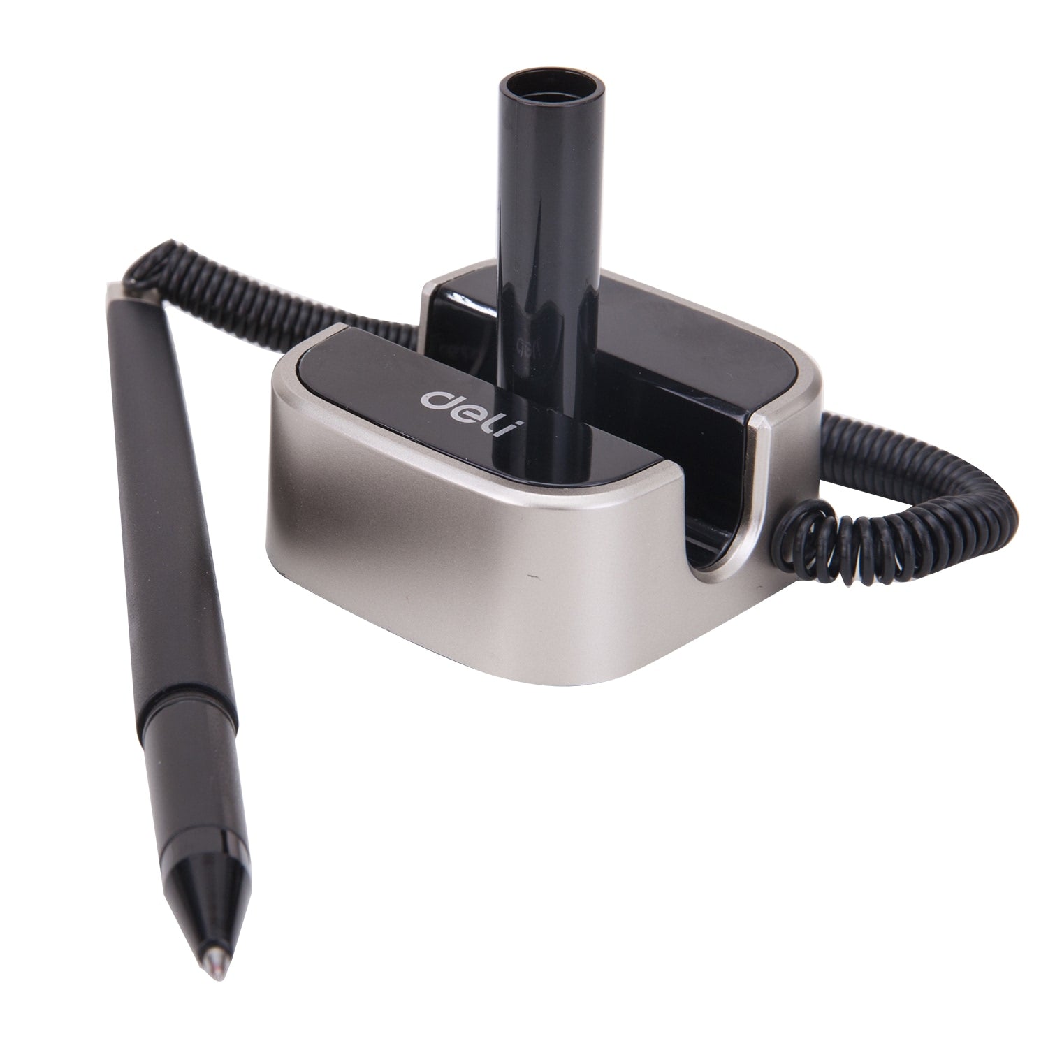 Deli  Desk Pen Stand Gel Pen 0.7mm Black - Al Masam Stationery LLC
