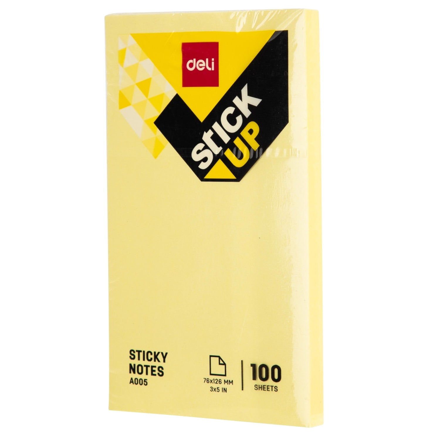Deli Sticky Notes 76x126mm 3''x5'' Yellow - Al Masam Stationery LLC