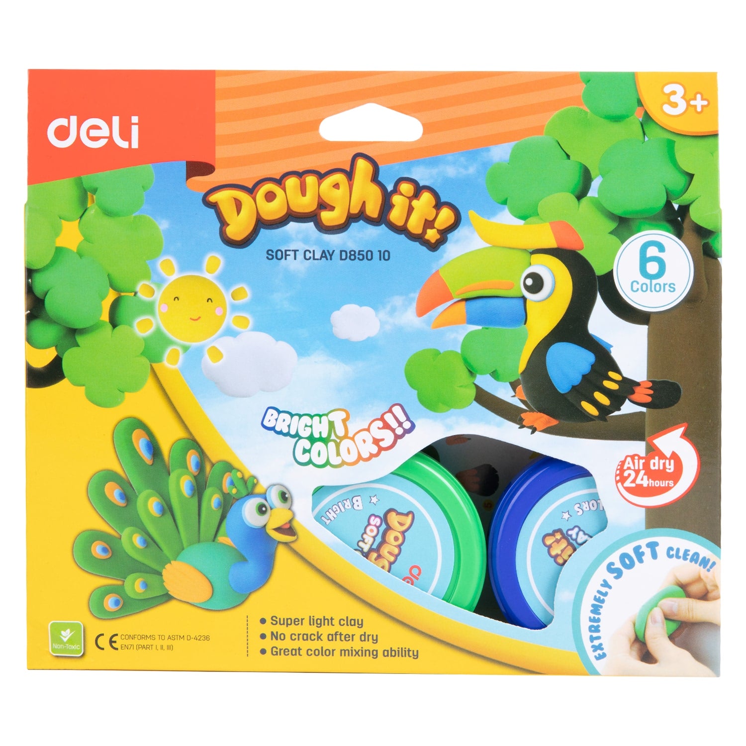 Deli Deli Soft Super Light Clay - Al Masam Stationery LLC