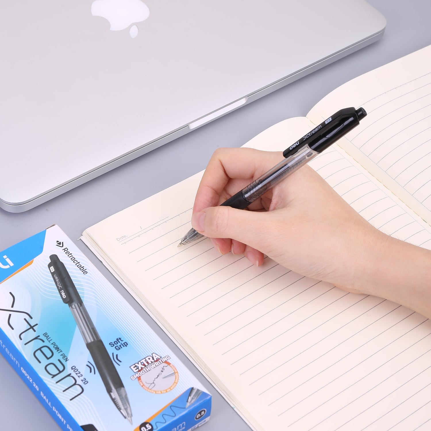 Deli Ball Point Pen Bullet tip 0.5mm - (Black) - Al Masam Stationery LLC