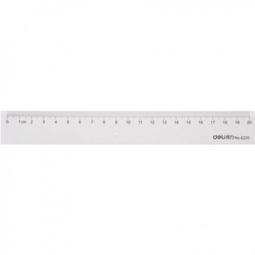 Deli PS Ruler 20cm - Al Masam Stationery LLC