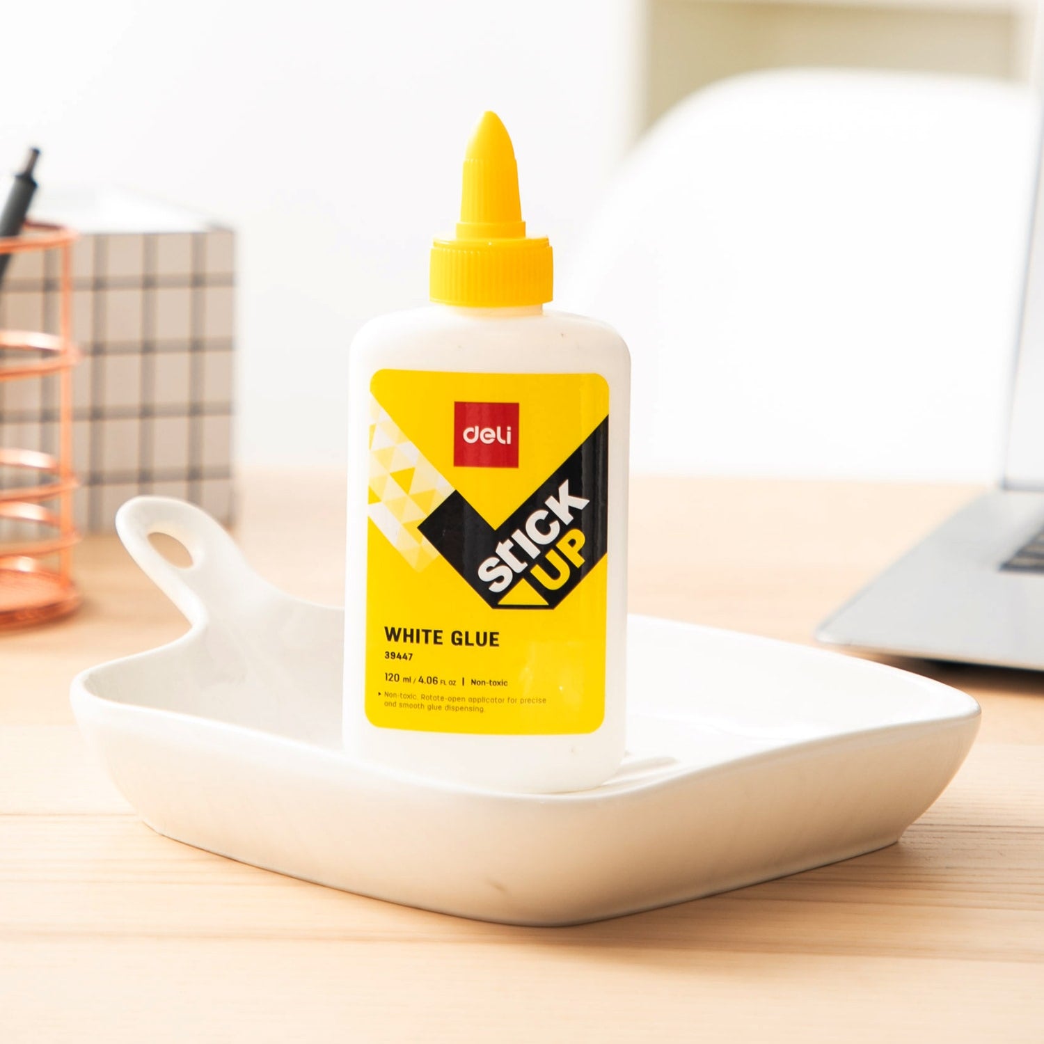 Deli White Glue 120ml - Al Masam Stationery LLC
