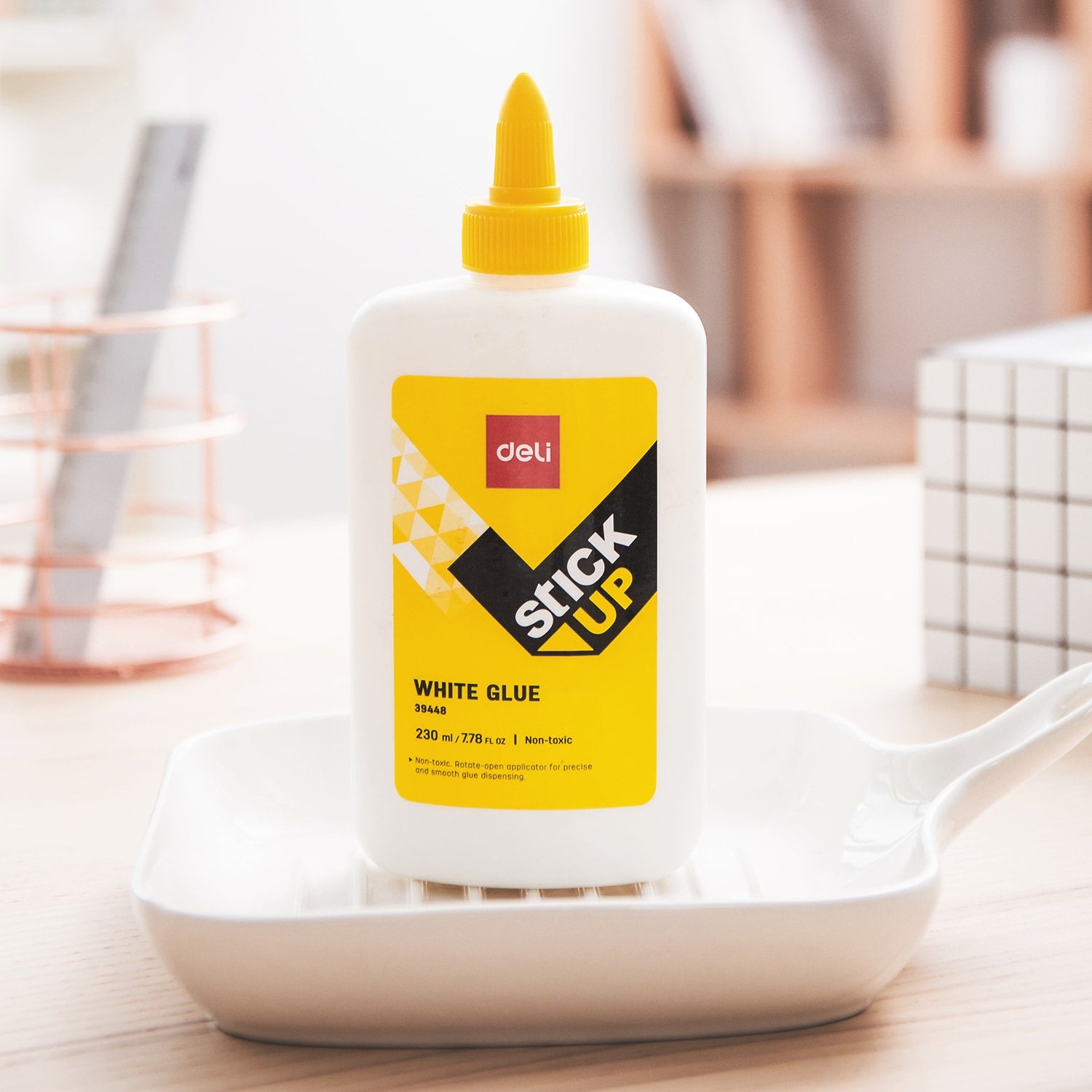 Deli White Glue 230ml - Al Masam Stationery LLC