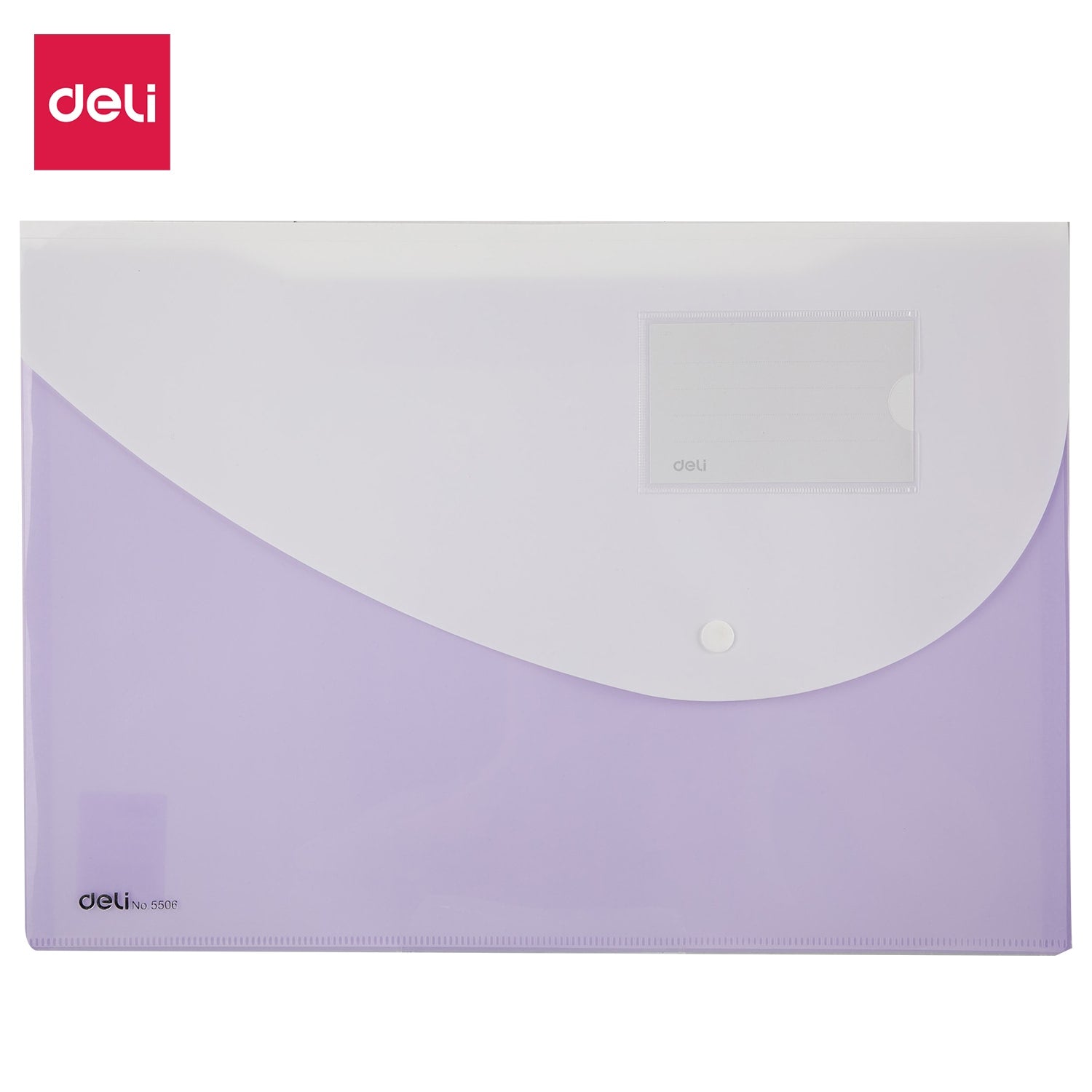 Deli 2P File Bag Snap FC 5C - Al Masam Stationery LLC