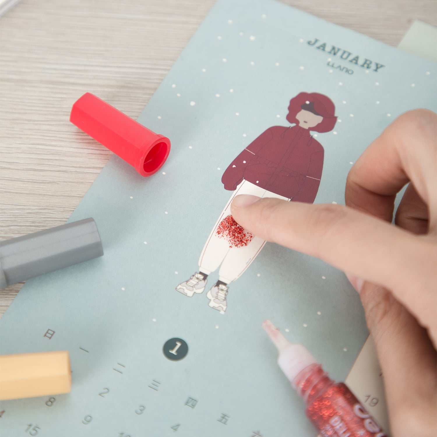 Deli Glitter Glue 12ML x 6 Colours - Al Masam Stationery LLC