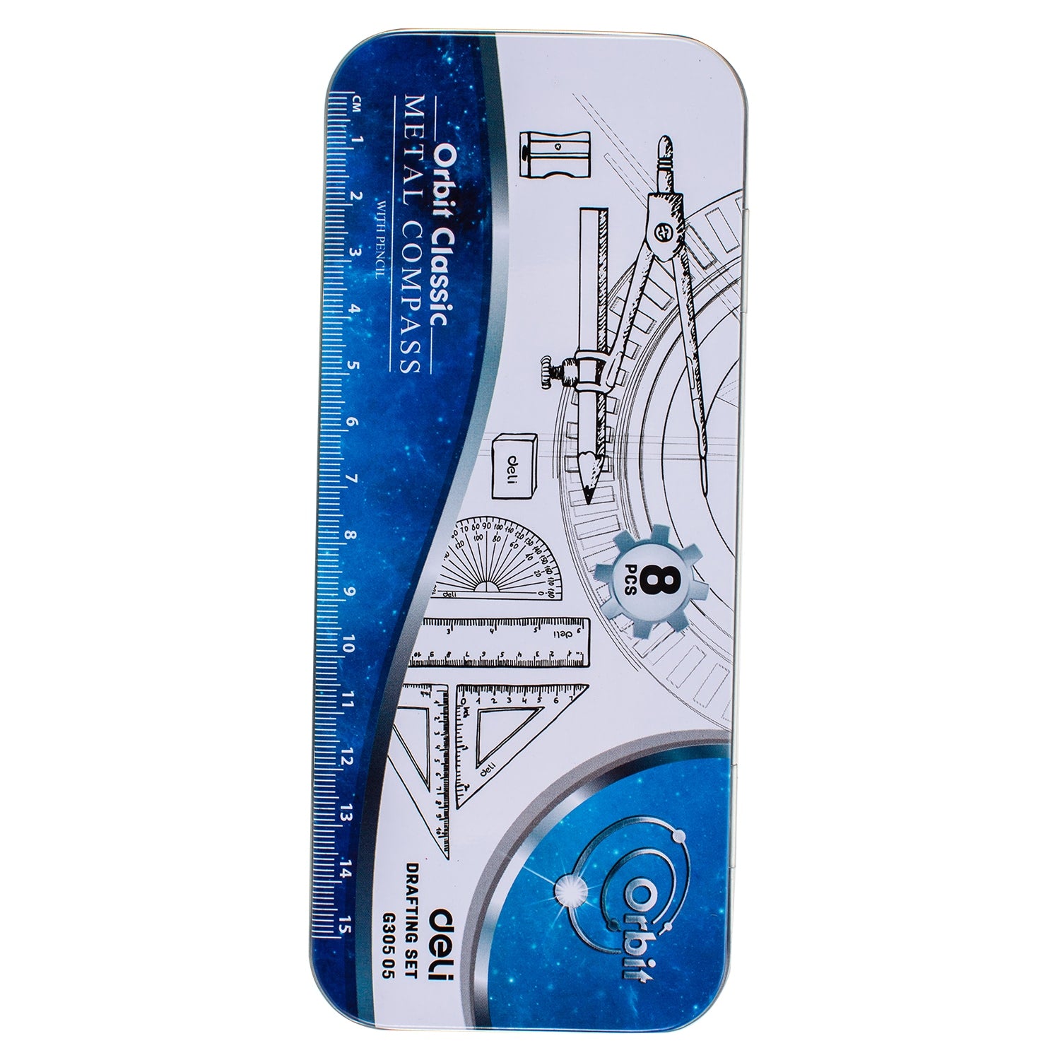 Deli Zamak Compass w/pencil - Al Masam Stationery LLC