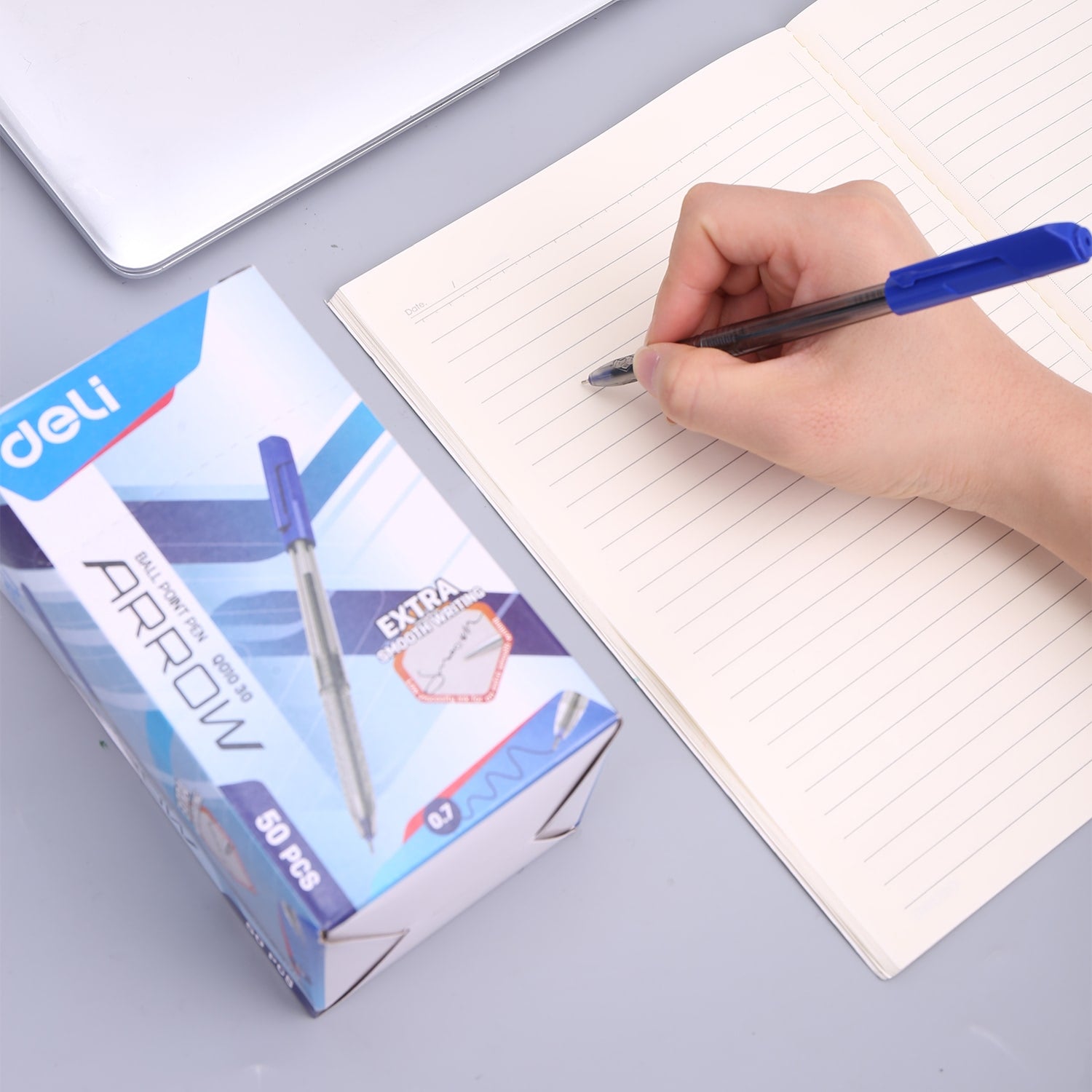 Deli Ball Point Pen Mini tip 0.7mm - Blue - Al Masam Stationery LLC