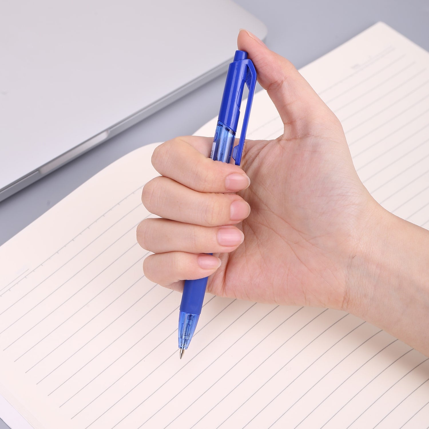 Deli Ball Point Pen Bullet tip 0.5mm - (Blue) - Al Masam Stationery LLC