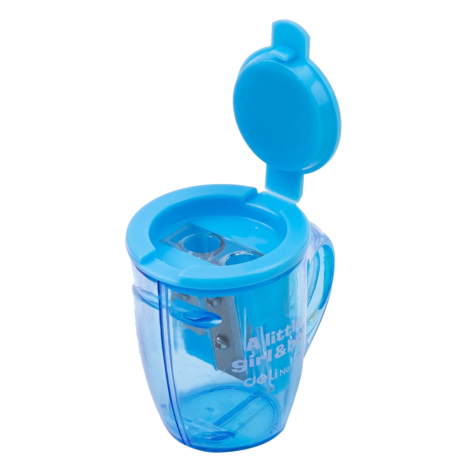 Deli Cup 2-hole Sharpener w/canister 23°18° 7mm 3C - Al Masam Stationery LLC