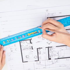 Deli Printed EcoPVC Flexible Ruler 30cm Translu. Blue - Al Masam Stationery LLC