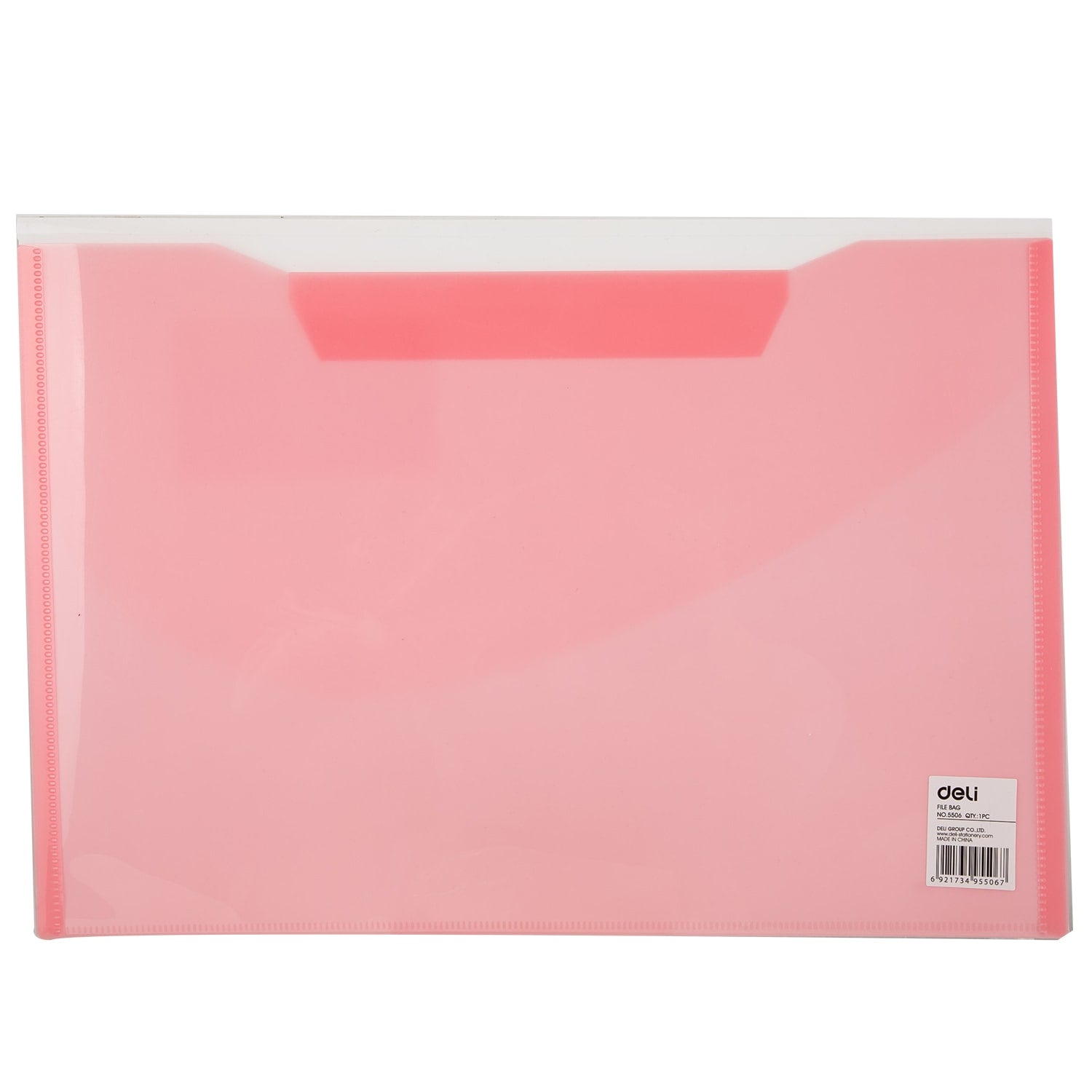 Deli 2P File Bag Snap FC 5C - Al Masam Stationery LLC