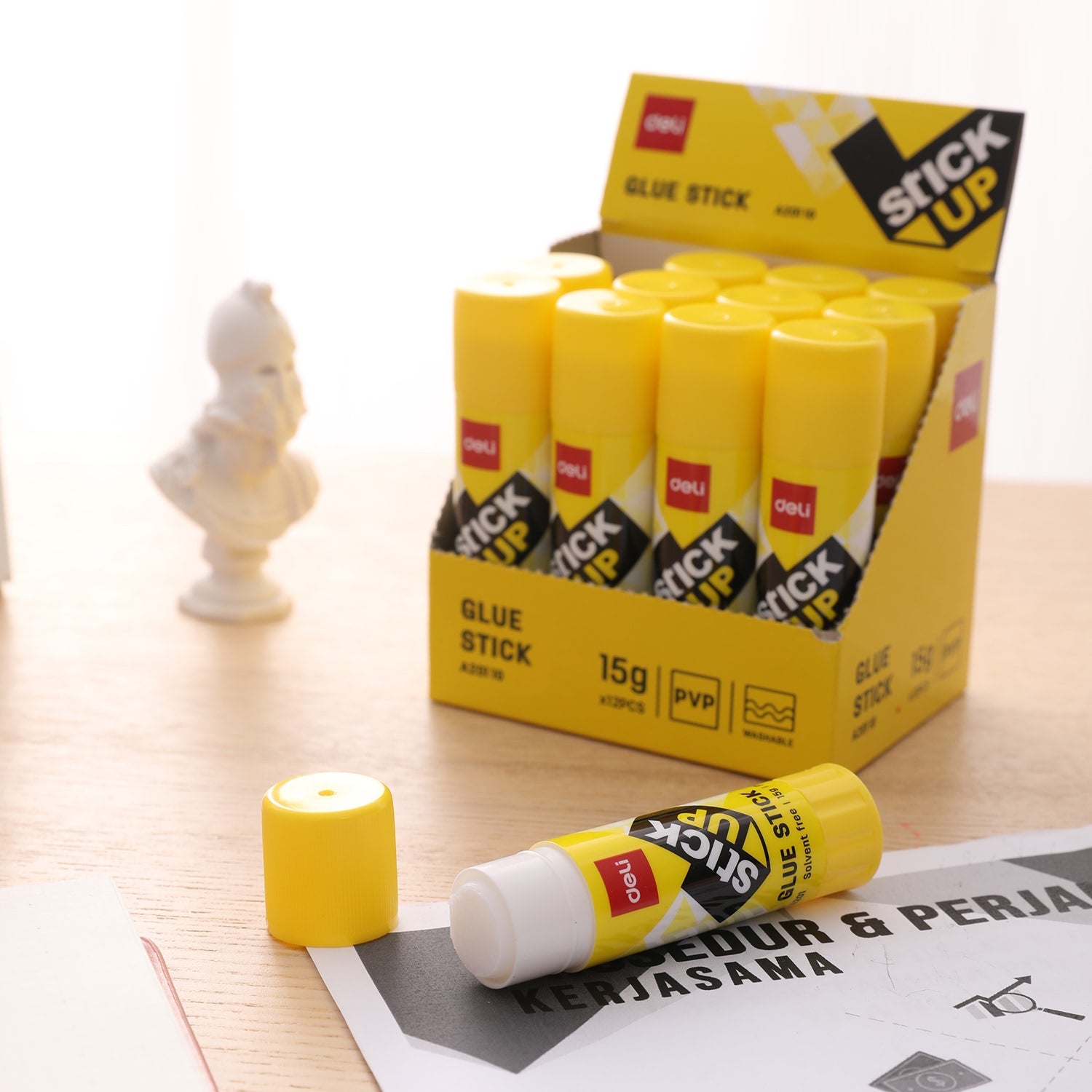 Deli Strong Adhesive PVP Glue Stick 15g - Al Masam Stationery LLC