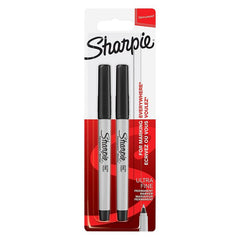 Sharpie Ultra Fine Black Ink Permanent Marker 2 Pieces - Al Masam Stationery LLC