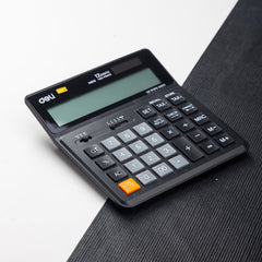 Deli 120-check Tax Calculator 12-digit Black