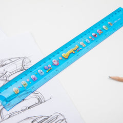 Deli Printed EcoPVC Flexible Ruler 30cm Translu. Blue - Al Masam Stationery LLC