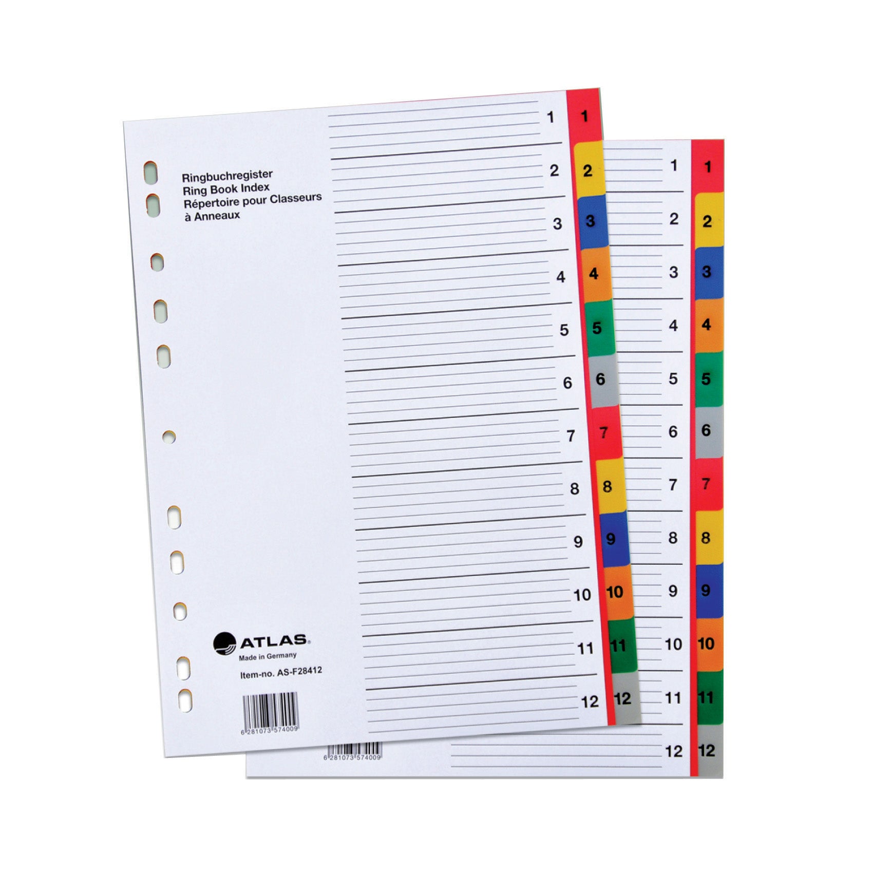 Atlas 12 Part Divider Pack - Al Masam Stationery LLC Main image