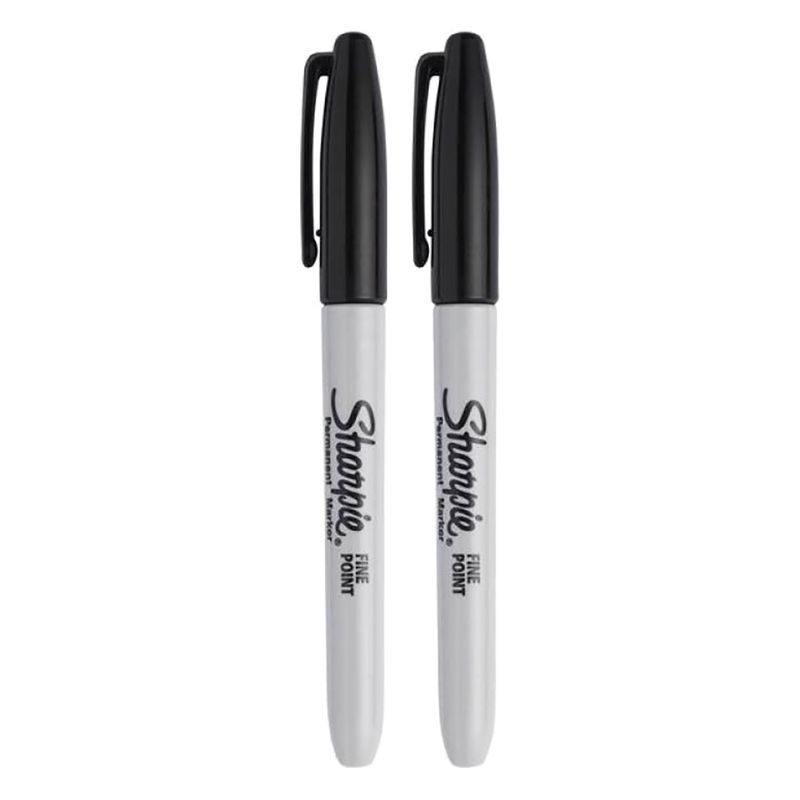 Sharpie Fine Tip Black Ink Permanent Marker 2 Pieces - Al Masam Stationery LLC