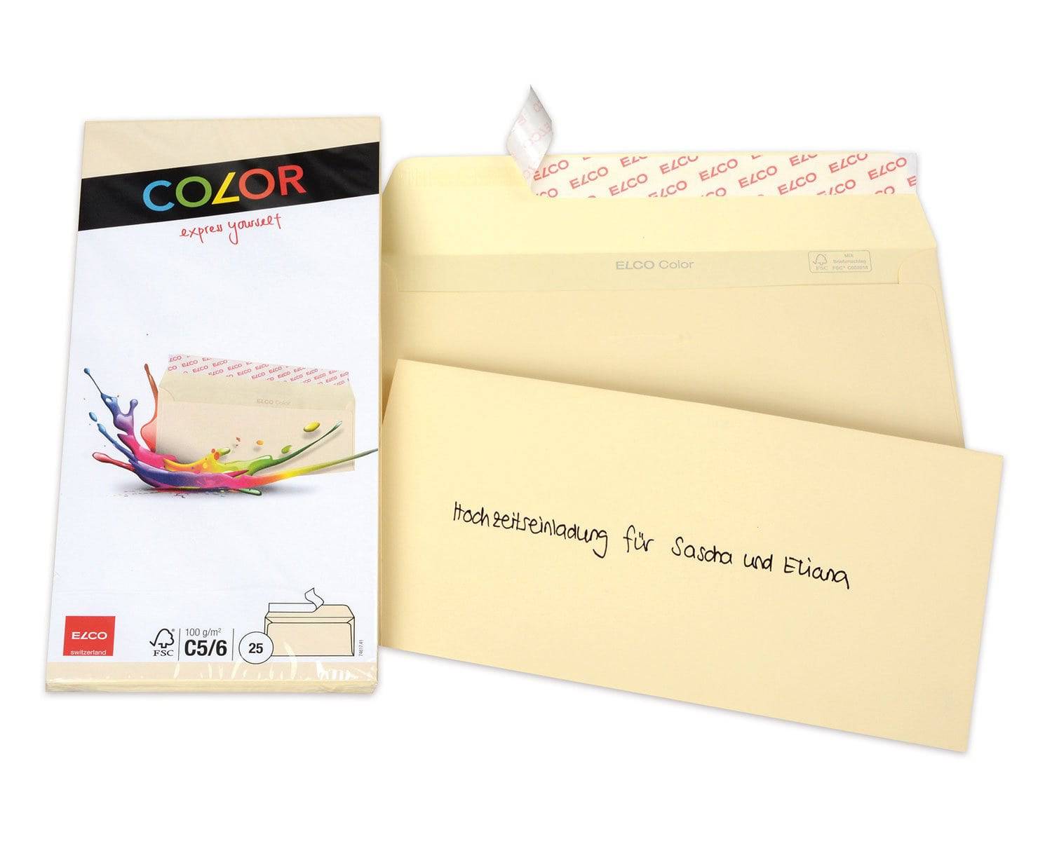 Elco Envelope Color C5/6 Beige/Cream without window, adhesive closure - Al Masam Stationery LLC Main image