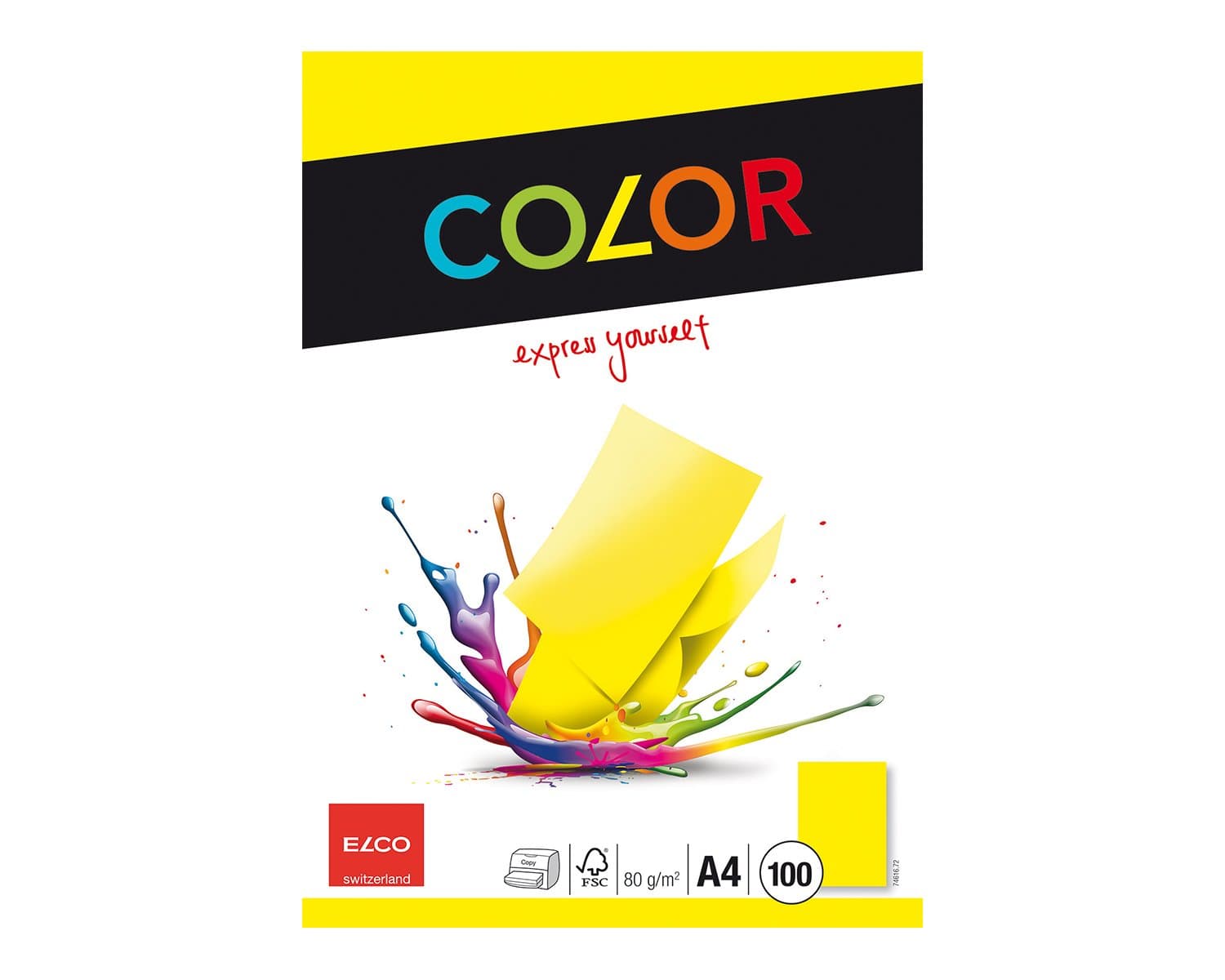 Elco Office Paper Intense Yellow A4 - Al Masam Stationery LLC Main image