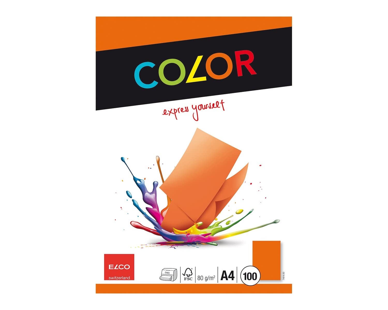 Elco Office Paper Orange A4 - Al Masam Stationery LLC Main image