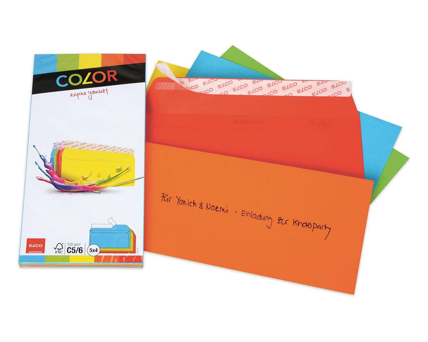 Elco Color C5/6 Envelope assorted without window, adhesive closure - Al Masam Stationery LLC Main image