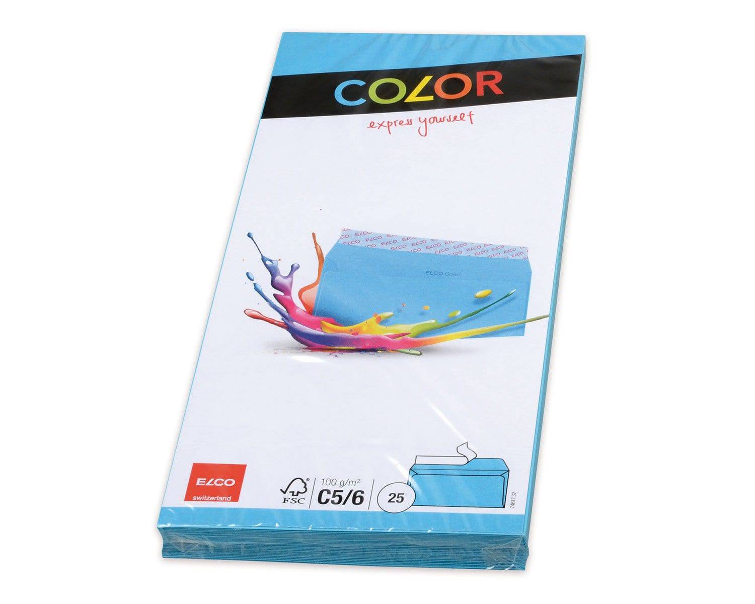 Elco Color C5/6 Envelope intense blue without window, adhesive closure Secondary image