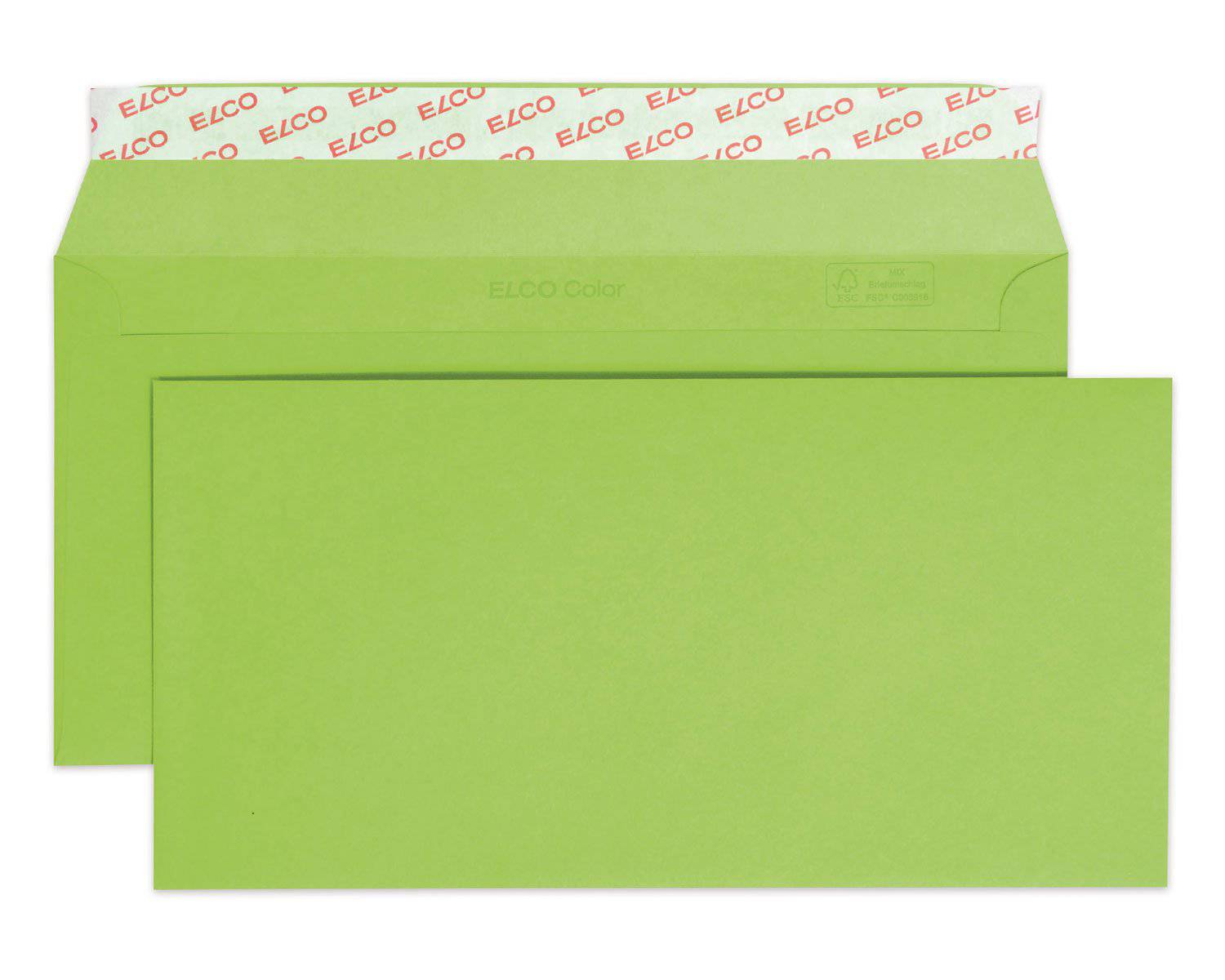 Elco Color C5/6 Envelope intense green without window, adhesive closure - Al Masam Stationery LLC Main image