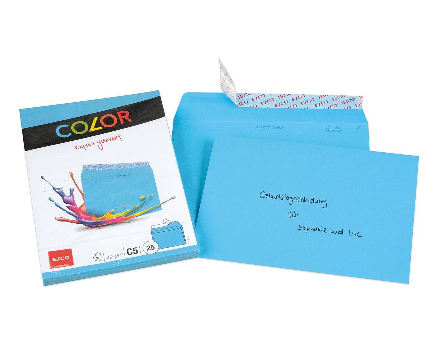 Elco Color C5 Envelope without window intense Blue - Al Masam Stationery LLC Main image