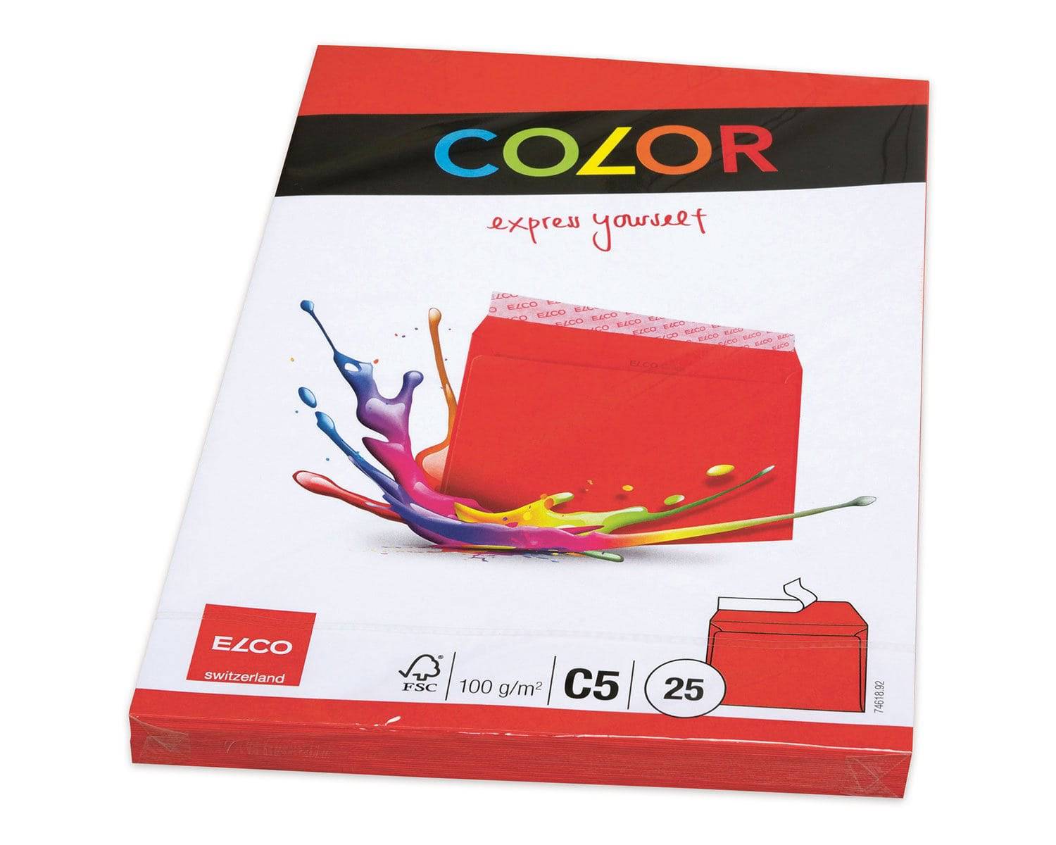 Elco Color C5 Envelope without window, intense red - Al Masam Stationery LLC Main image