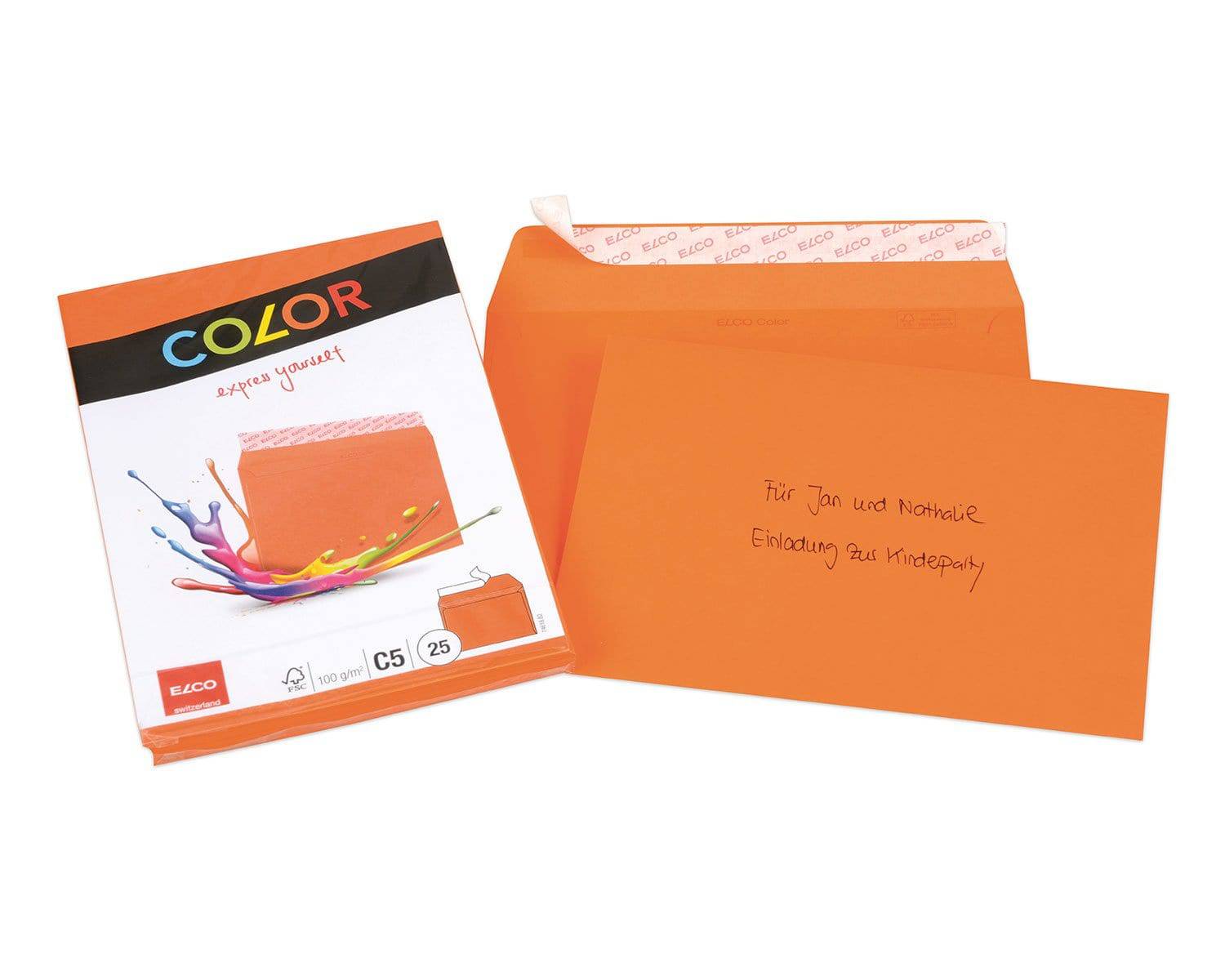 Elco Color C5 Envelope without window, orange Secondary image