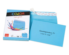 Elco Color C6 Envelope intense blue without window, adhesive closure - Al Masam Stationery LLC