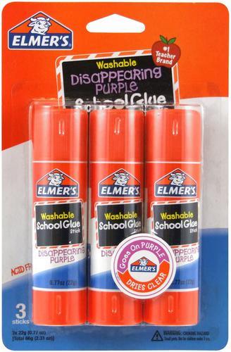 Elmer's Purple Glue Sticks Pack - Al Masam Stationery LLC Main image