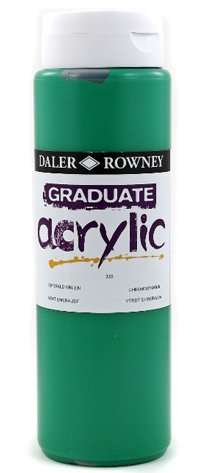 Daler Rowney Graduate Acrylic Color EMERALD GREEN - Al Masam Stationery LLC