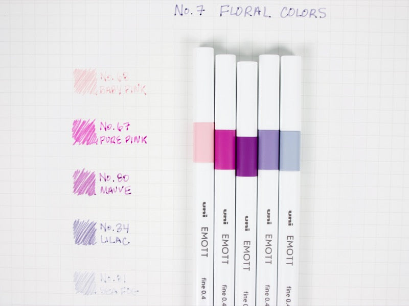 Uni EMOTT ever fine Floral Color - Al Masam Stationery LLC