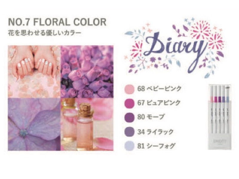 Uni EMOTT ever fine Floral Color - Al Masam Stationery LLC