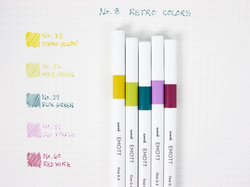 Uni EMOTT ever fine Retro Color - Al Masam Stationery LLC