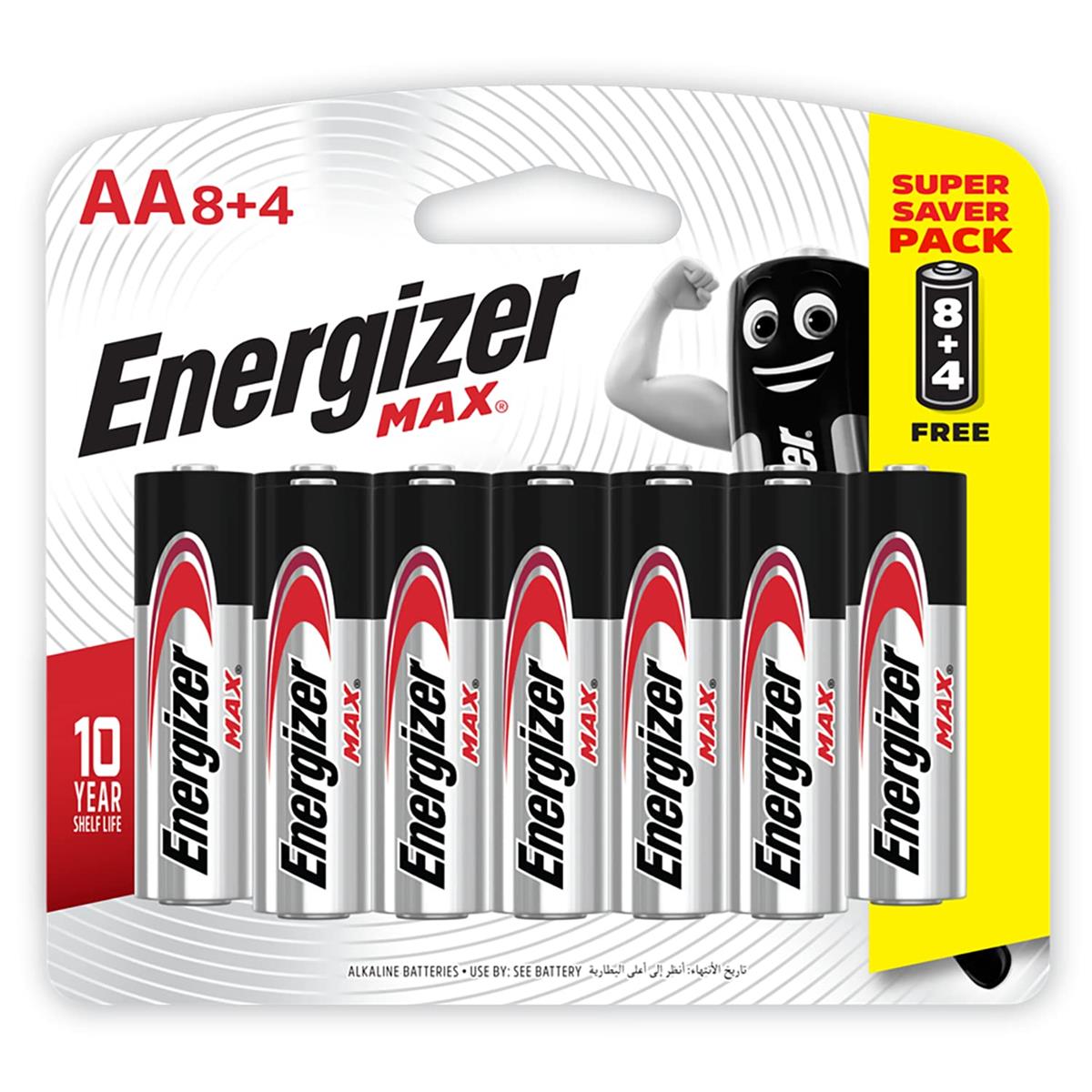 Energizer Batteries Max E-91 BP 12 (8+2) - AA Main image