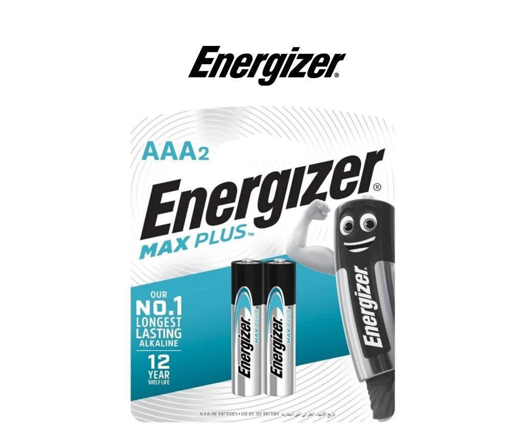 Energizer Max Plus Alkaline E-92 BP 2T - AAA - (Pack of 2) - Al Masam Stationery LLC Main image