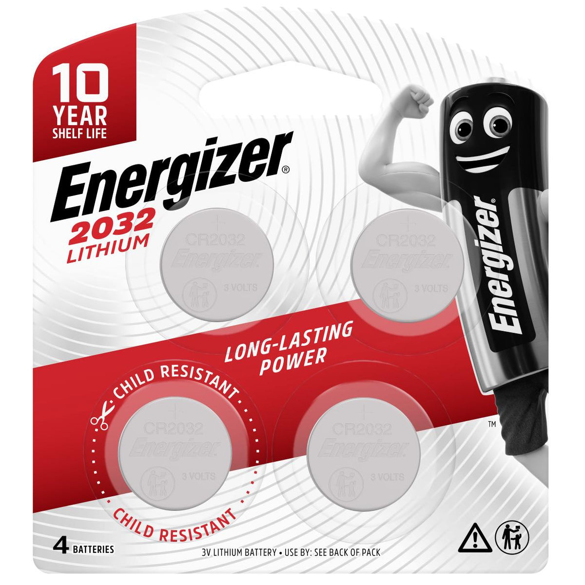 ENERGIZER LITHIUM COIN BATTERY CR2032BP4 Main image