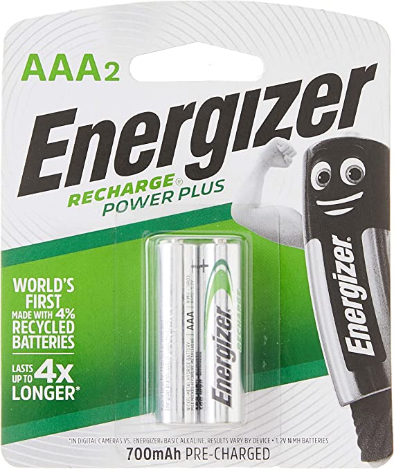 Energizer - Recharge AAA Nh-12 Bp2 Batteries - Al Masam Stationery LLC Main image