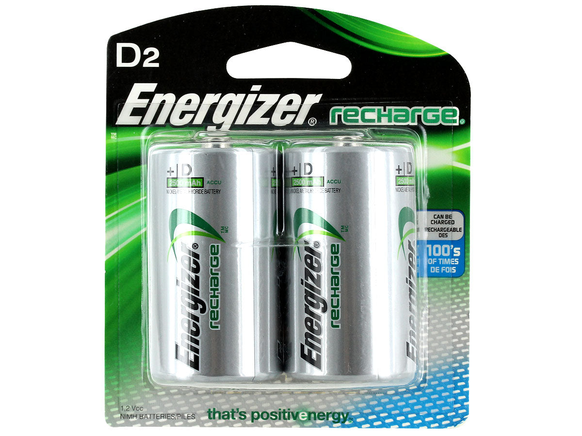 Energizer Recharge NH50-BP-2 D-cell 2500mAh - Al Masam Stationery LLC Main image