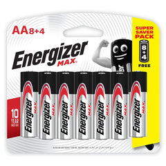 Energizer Batteries Max E-91 BP 12 (8+2) - AA