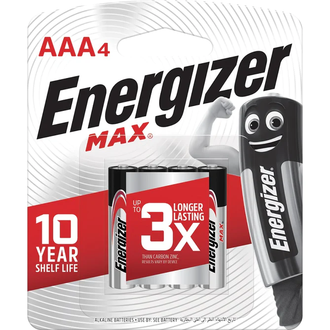 Energizer Batteries Max E-92 BP 4 (3+1) - AAA Main image