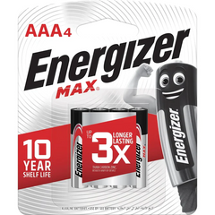 Energizer Batteries Max Alkaline E-92 BP 4 - AAA