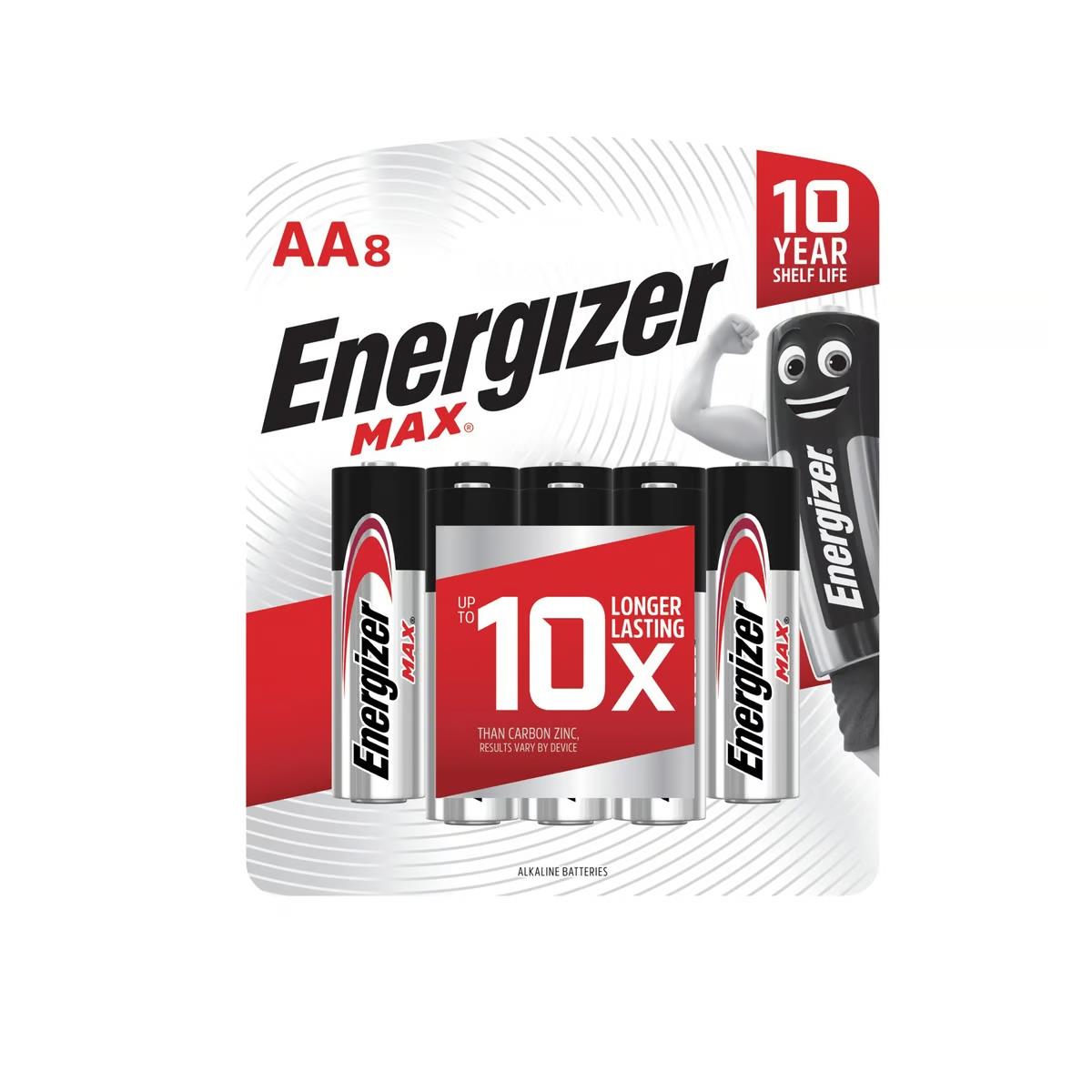 Energizer Batteries Max Alkaline E-92  BP 8 - AAA Main image