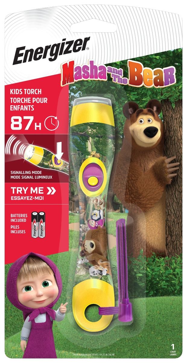 Energizer Masha and The Bear Kids Torch 2AAA - Al Masam Stationery LLC Main image