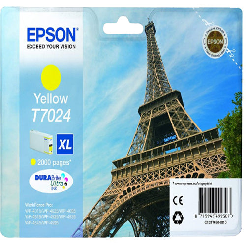 Epson Toner Yellow XL T7024 - Al Masam Stationery LLC Main image
